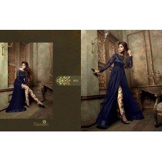 18003 BLUE AND GOLD MASKEEN ADDICTION BY MAISHA PARTY WEAR SUIT 